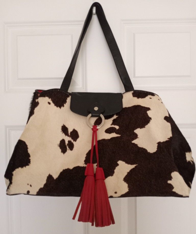 Claudia Firenze Cowhide Tote Handbag 
