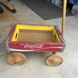 Vintage Coke Coca Cola Wood Wagon