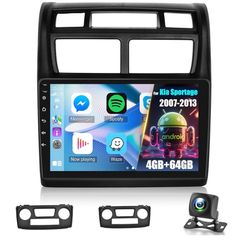 4+64G] Car Radio for Kia Sportage 2007-2013 with Wireless Carplay Android Auto - 9 Inch HD Touchscre