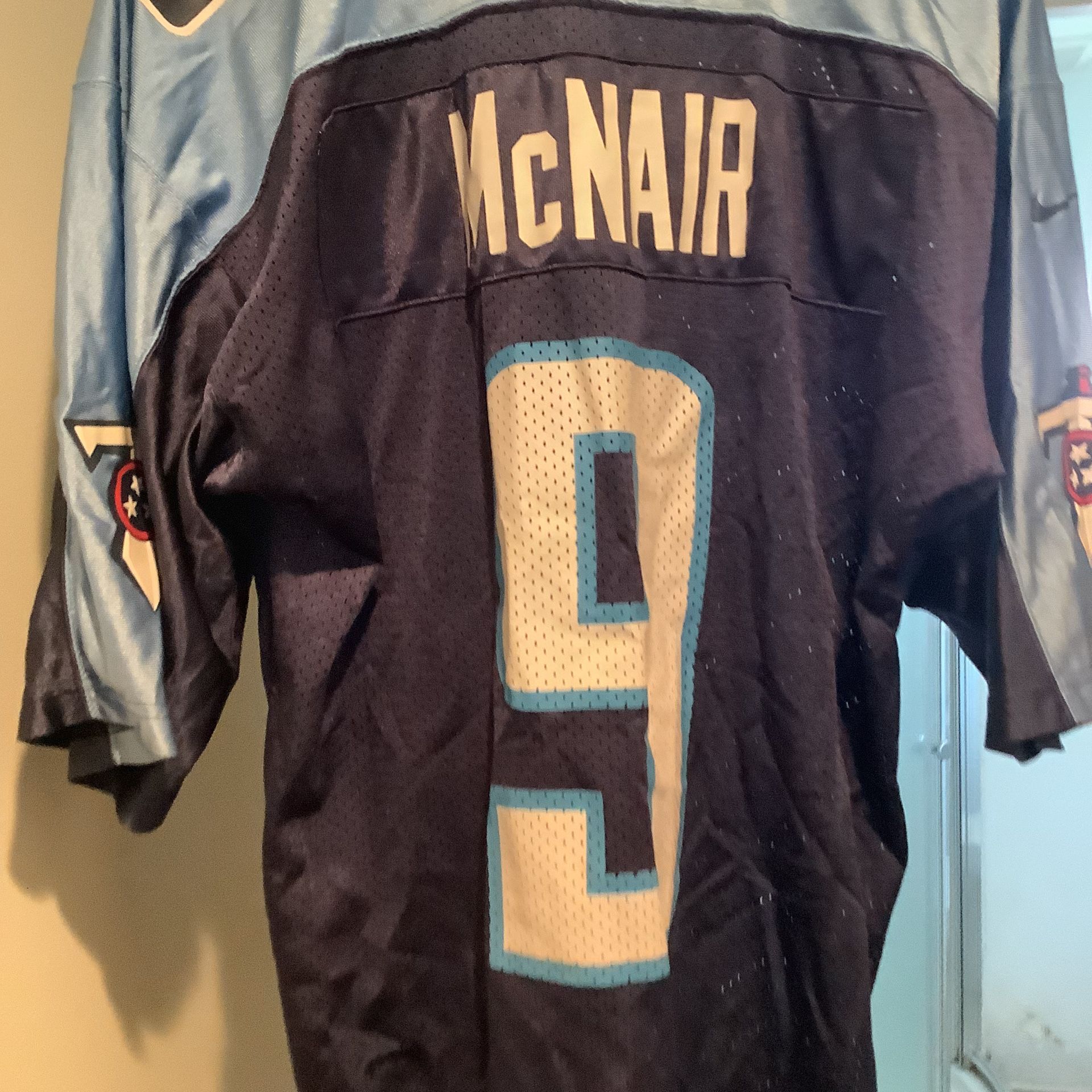 1999-00 TENNESSEE TITANS McNAIR #9 CHAMPION JERSEY (AWAY) L