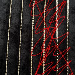 10kt gold rope chain 24inch