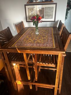 Two Bar Height Tables & Four Chairs (must go ASAP)