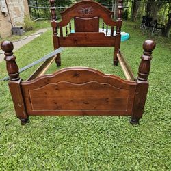 queen size bed frame solid wood