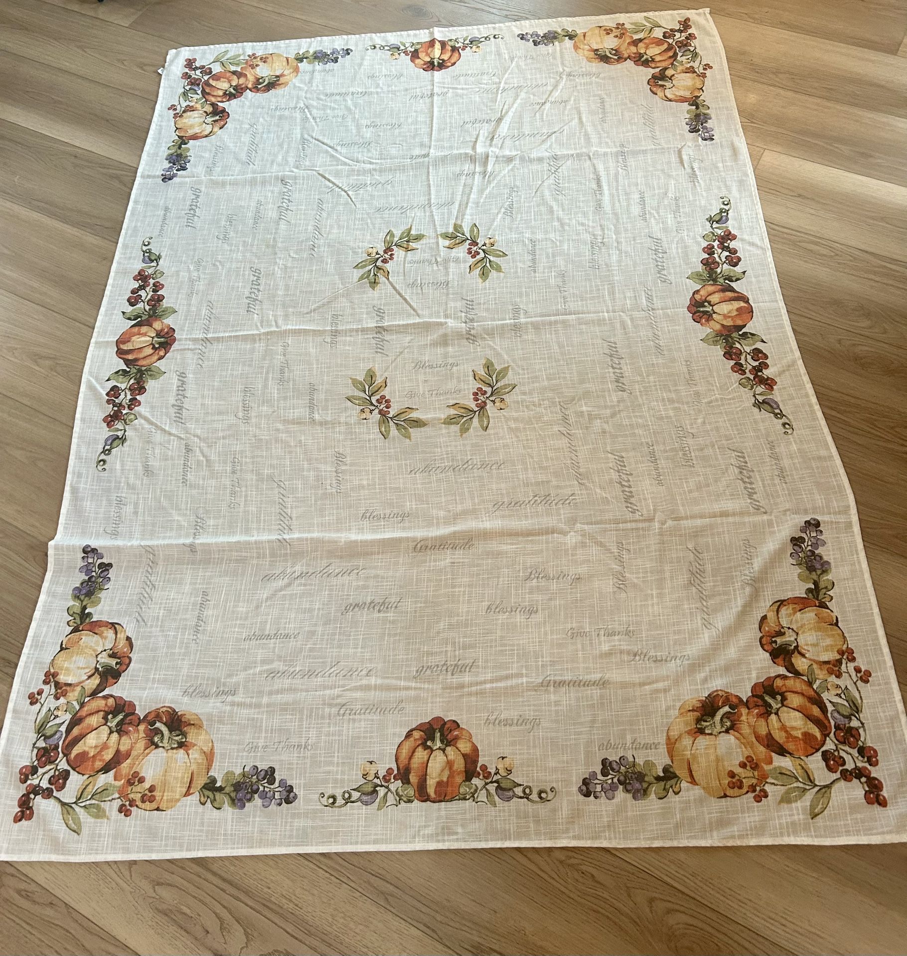 Fall Tablecloth & 8 Cloth Napkins