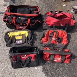 Tool bags and pouches., Husky, Milwaukee, Dewalt