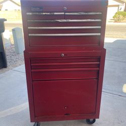 Red Tool Box 47”H 26.5”W 14”D For Sale