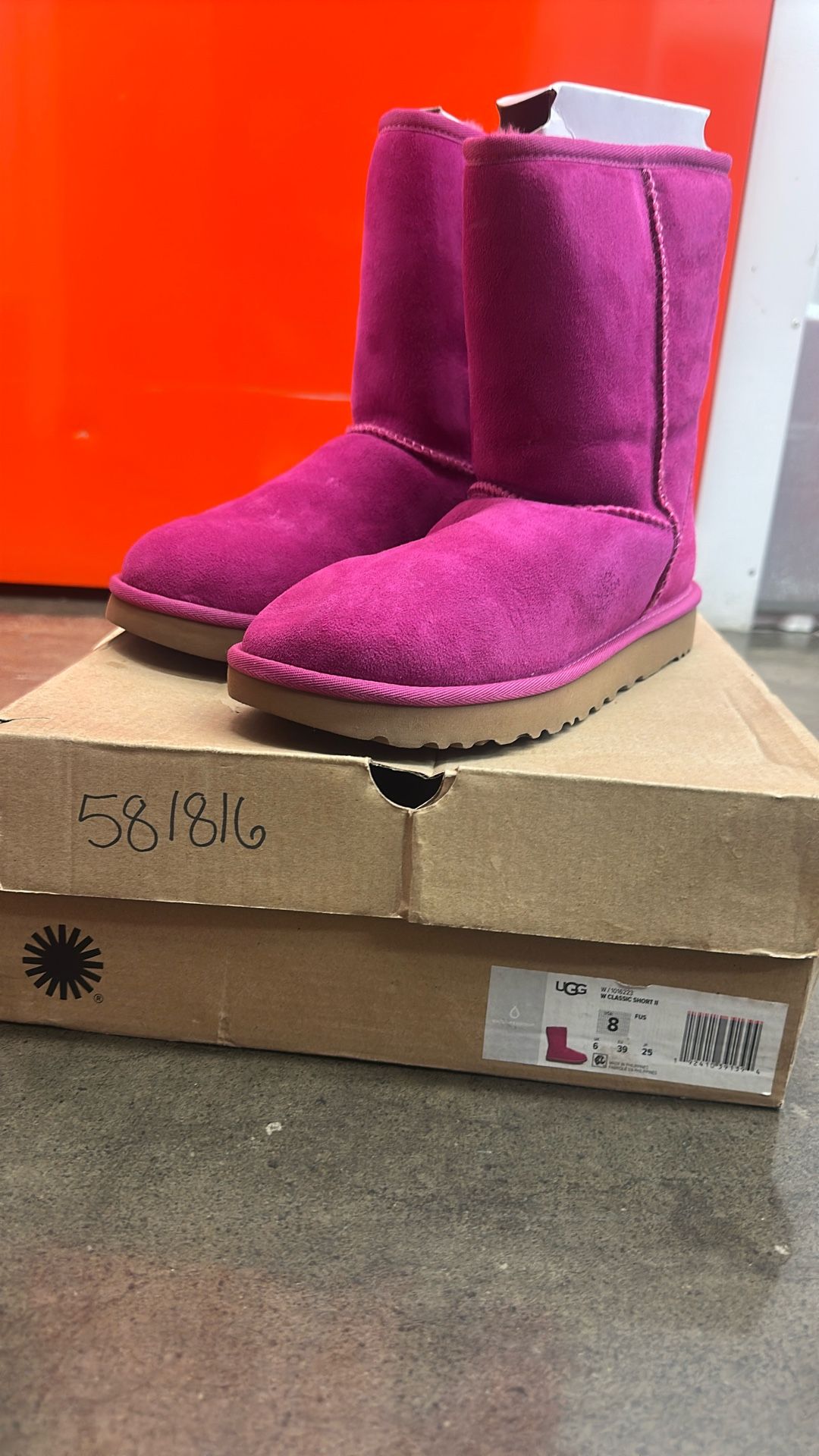 UGGS Classic Short Boots PINK FUSHIA