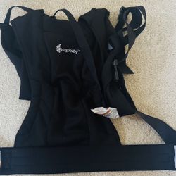 Ergobaby Embrace Cozy Newborn Baby Wrap Carrier (7-25 Pounds), Ponte Knit, Pure Black