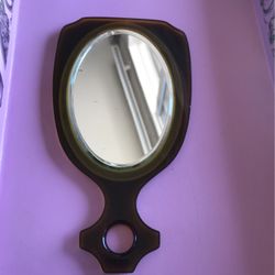 Vintage Bakelite Lucite Hand Mirror 