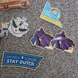 Lot of Dutch Bros stickers