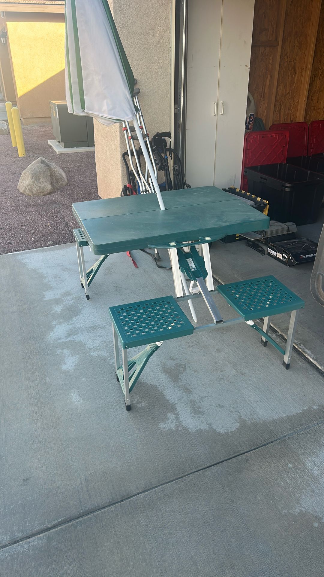 Kids Foldable Bench With Umbrella