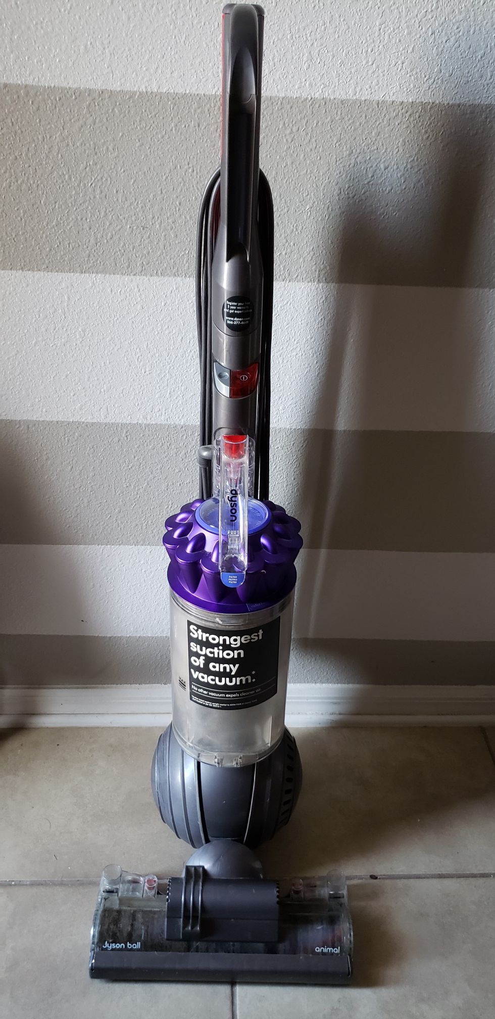 Dyson - Ball Animal Bagless Upright Vacuum - Iron/Purple