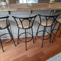Set Of 4 Bar Stools (30" Seat Height)