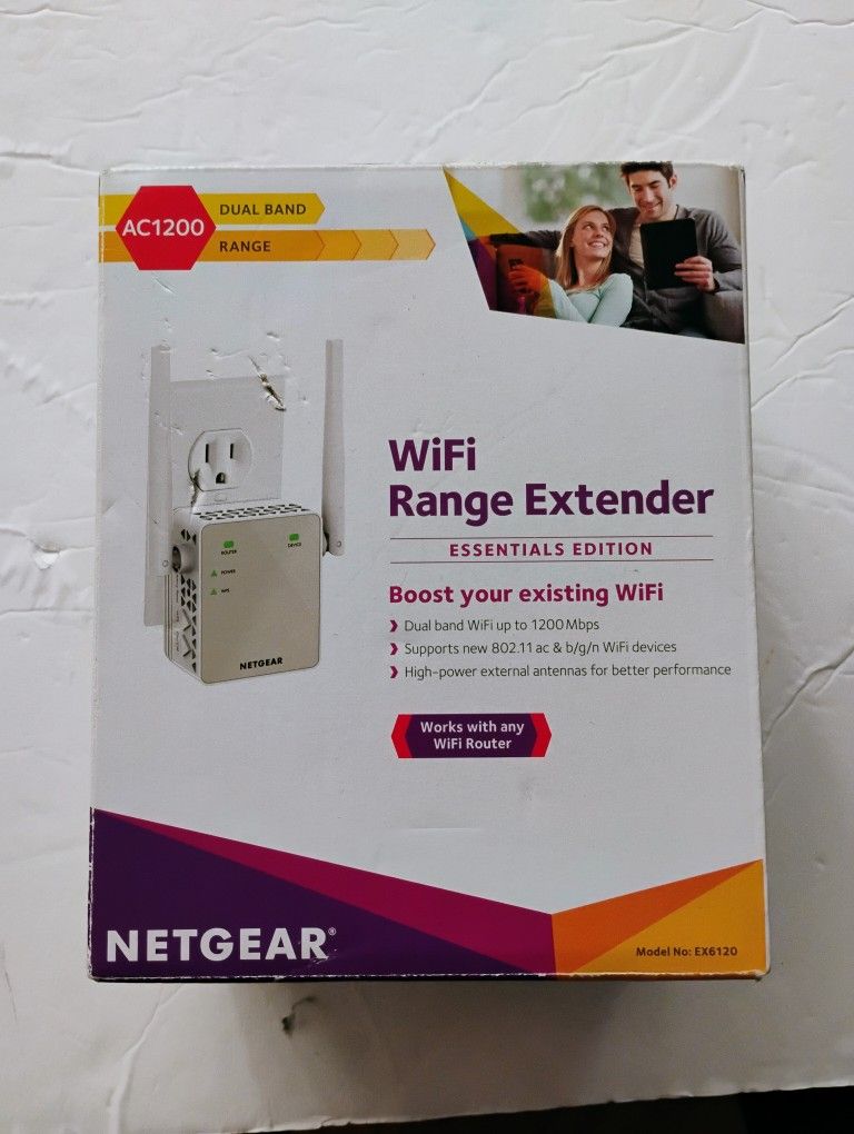 NETGEAR Wi-Fi Range Extender EX6120 - Coverage Up to 1500 Sq Ft and 25 Devices with AC1200 Dual Band Wireless Signal Booster & Repeater (Up to 1200Mbp