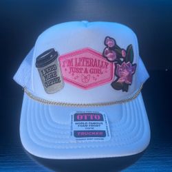 Otto White Trucker Hat with Patches