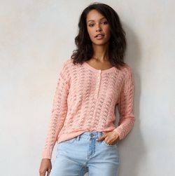 Women’s LC Lauren Conrad Sweater in Color Rose Marl Size XL Extra Large NWT