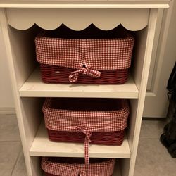Pottery barn Shelf With Baskets