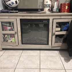 Tv Stand With Electric Heater And Fireplace