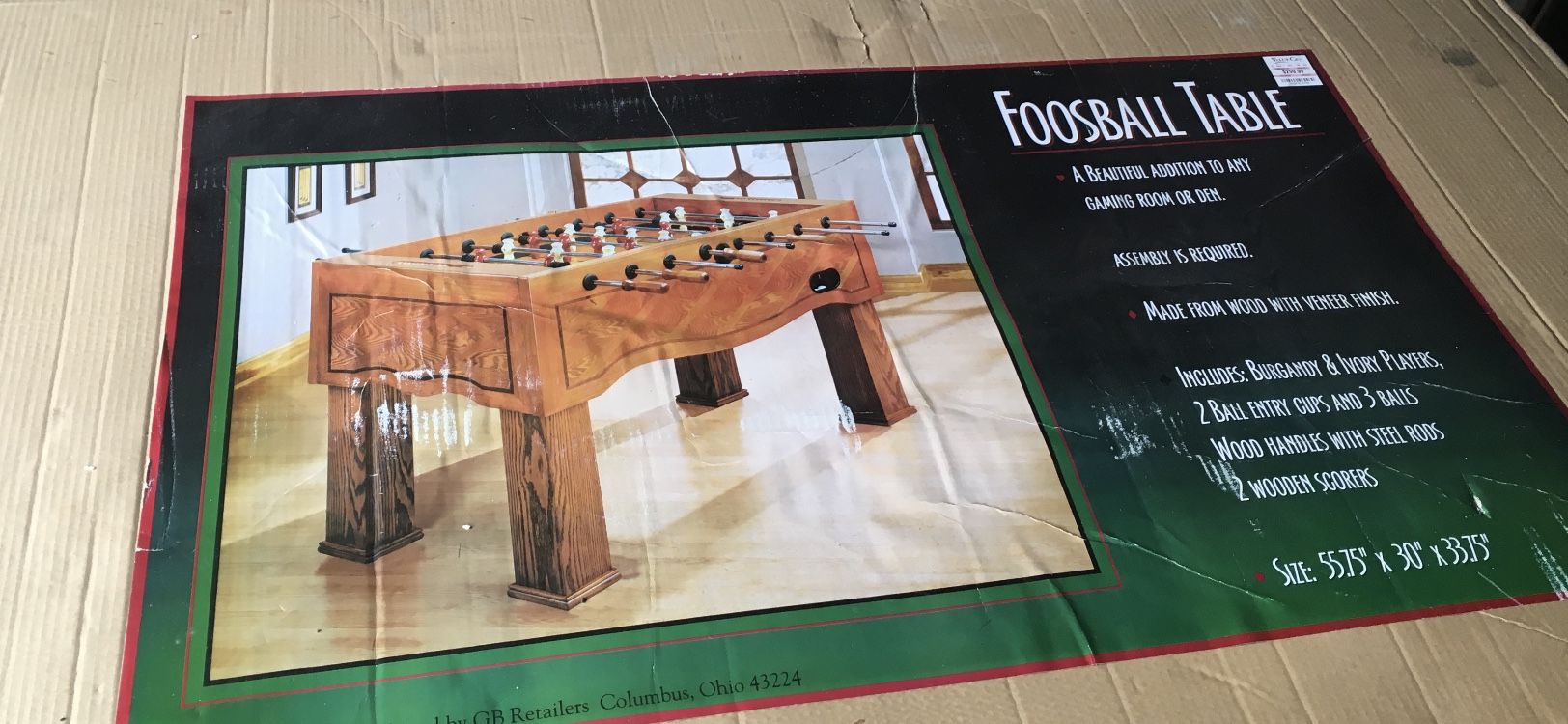 New Foosball Table In Box