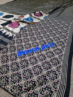 Pure Modal Mirror Work saree