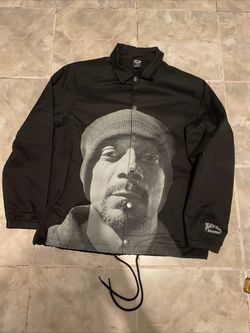 Death Row Records Snoop Dogg Jacket SZ L Snap Rap Tee Graphic