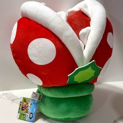 Super Mario Piranha Plant Large Plush – Club Mocchi-Mocchi™ TOMY 14 Inch – NEW