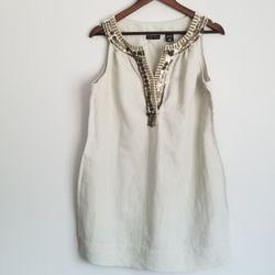 New York And Co. Linen Blend Sleeveless Dress/ Tunic Large