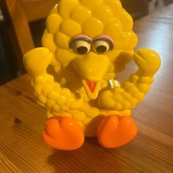 Vintage 90s ILLCO Baby Big Bird Antimated Musical Peek-a-boo Wind Up Toy Works