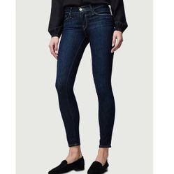 Frame Le Skinny de Jeanne Colorado Road Wash Low Rise Jeans 