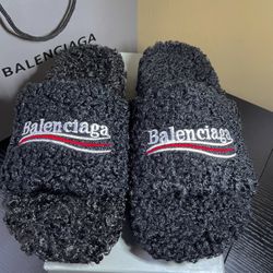 Unisex Balenciaga Furry Slides Size 8