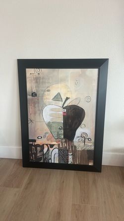 Abstract Mixed Media Art Print Black Frame