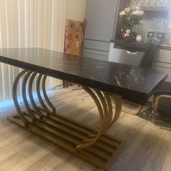 Gold And Black Table 
