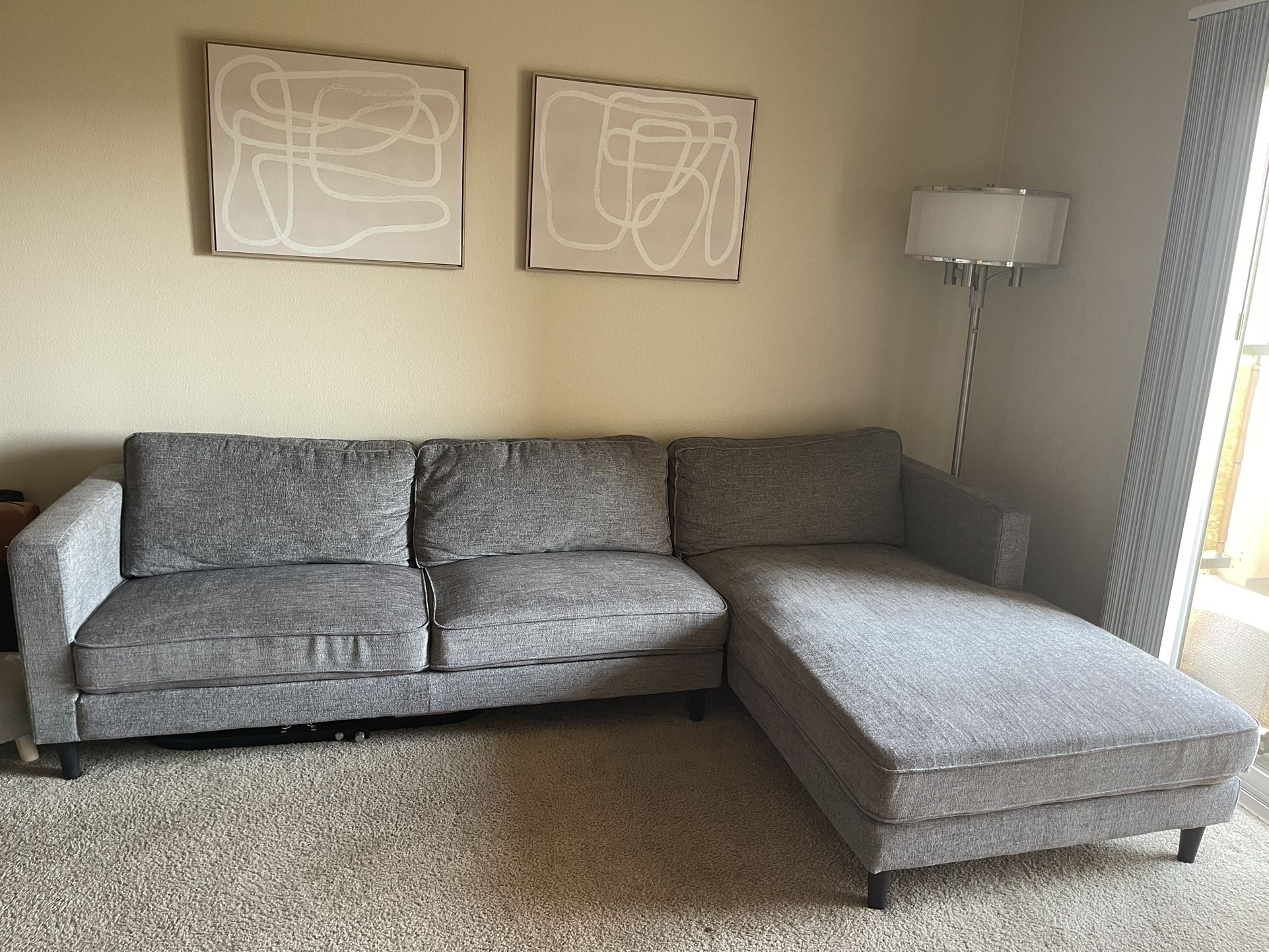 Living Spaces Cosmos Grey Sectional