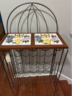 Wine Rack with Tile inserts