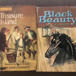 Vintage Black Beauty-Gullivers Travels-Treasure Island 1955 & 1963 Books