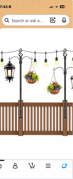 5ft String light poles
