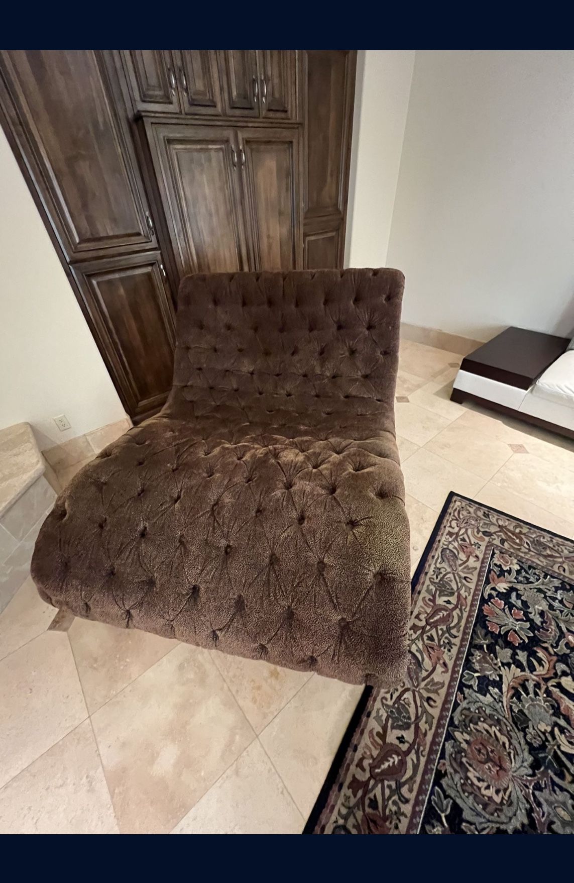 Love Seat Chaise Brown