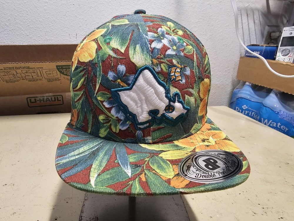 Double Portion Supply Oahu Golf Apparel Hat Hawaii Embroidered Floral Snapback