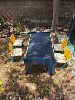 Kids 3-in-1 Activity Table with 4 Chairs
