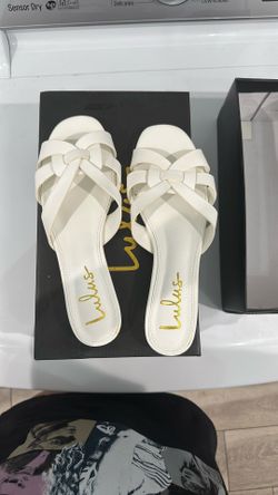 Lulus White Sandles 7:5
