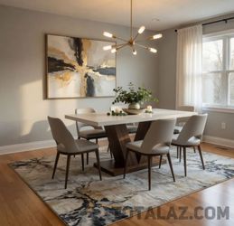 Dining Table with Pedestal Base