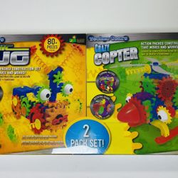 Techno Gears Bionic Bug & Quirky Copter 2 Pack Construction Set-New Sealed 