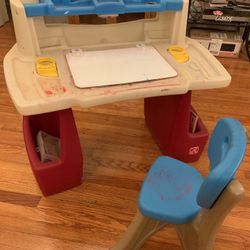 Kids Art Desk And Chair - Gently Used