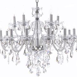 ARRKOYAA  Clear 15 light crystal  chandler