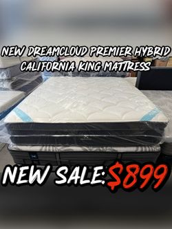 NEW DREAMCLOUD PREMIER HYBRID CALIFORNIA KING MATTRESS (WAS $899 NOW $699)