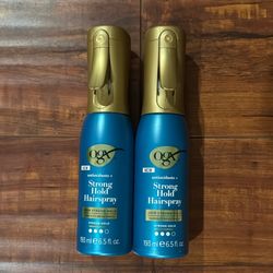 OGX Antioxidant + Flexible Hold Hairspray; 24Hr Brushable Hold; Humidity Resistance: STRONG HOLD 6.5 oz Each (2 For $12)
