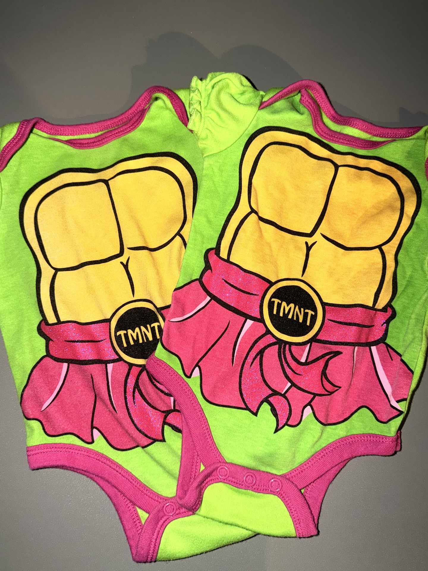 Baby Girl Ninja Turtle Onesies 0/3 Months