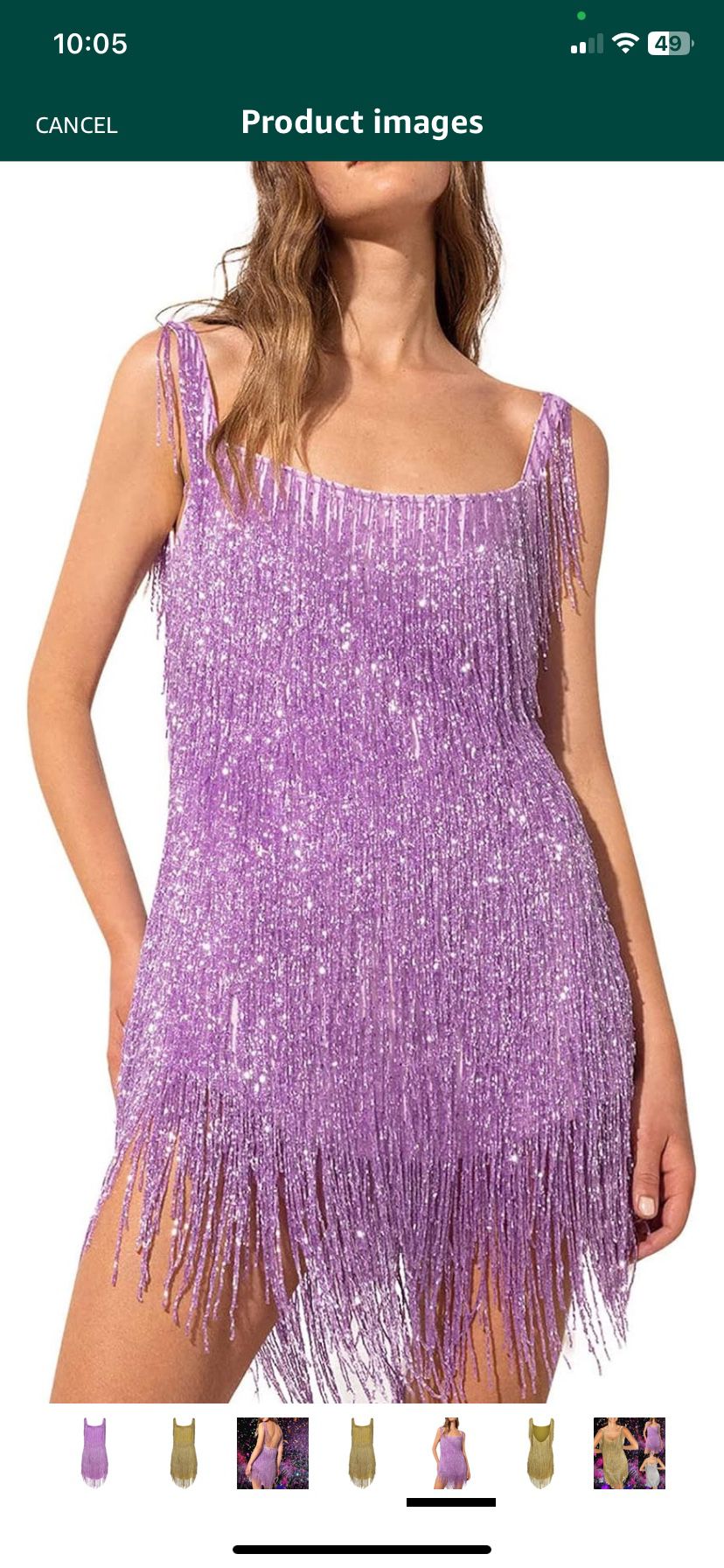 Sexy Glitter Fringe Dress