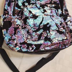 Sequined Claire's School Backpack Glitter Book Bag