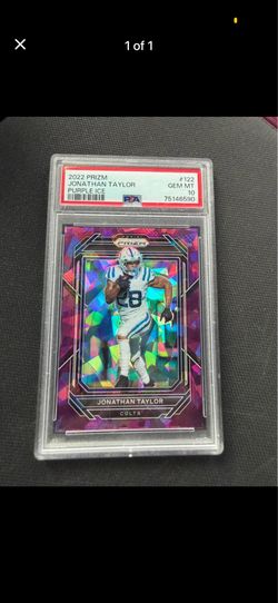 2022 PRIZM JONATHAN TAYLOR PURPLE ICE #122 GEM MT 10